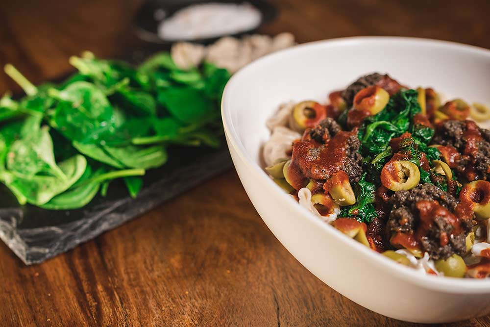 Lezizel Manti mit Oliven und Trüffelcreme